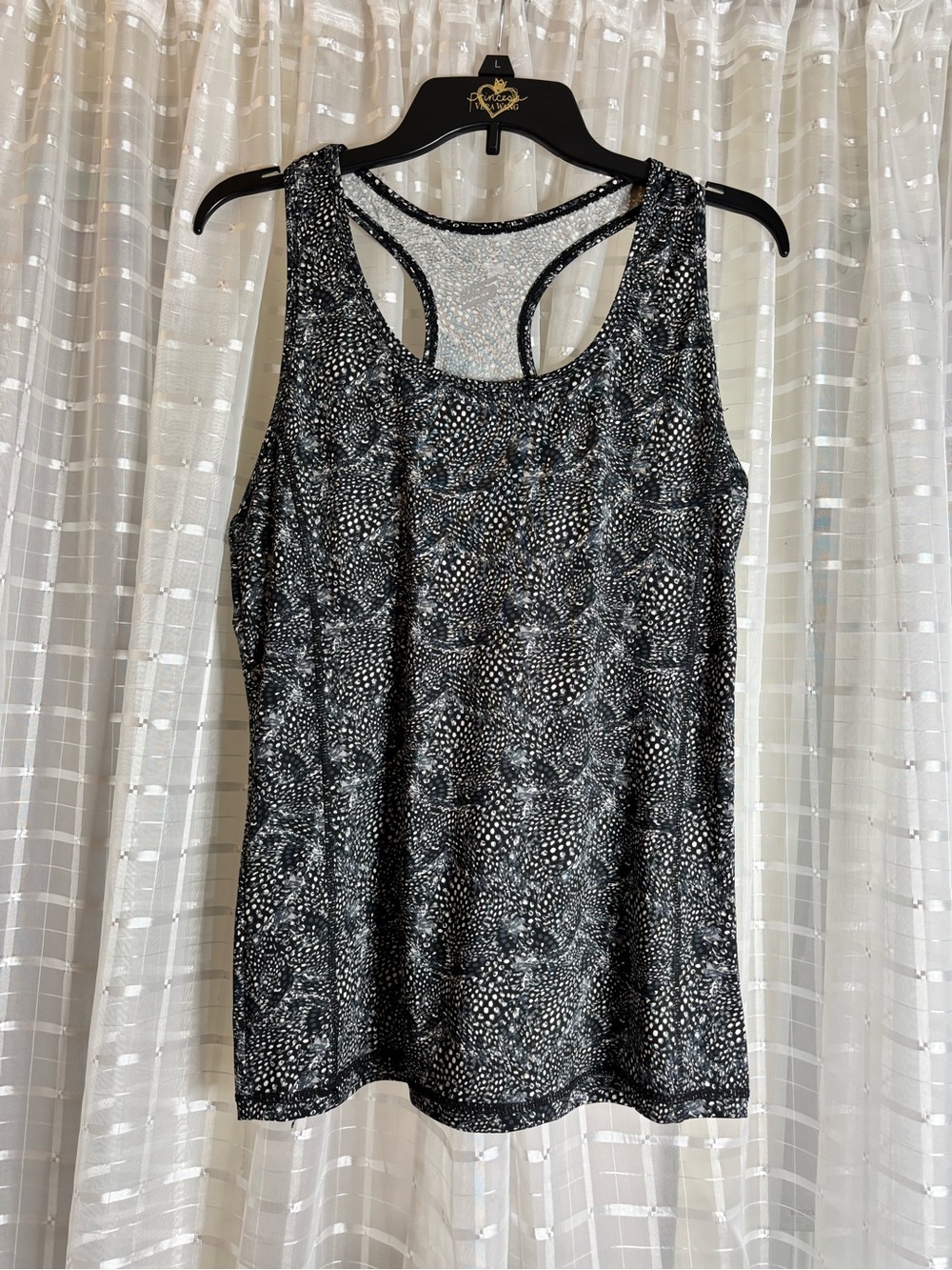 Black and White Racerback Tank Top - Brand Unknown
